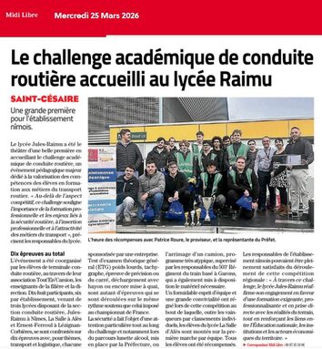 Article Midi libre 25.03.2026